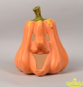 Dynia z nosem - figurka ceramiczna halloween