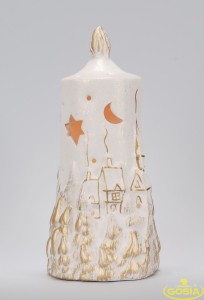 Świeca lampion - figurka ceramiczna