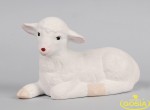 Baranek leżący - figurka ceramiczna ogrodowa